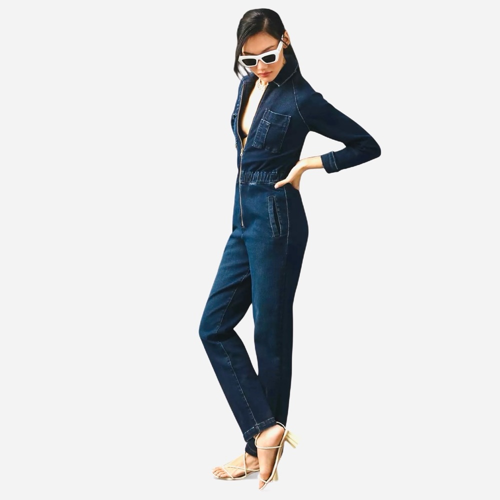 Rare‼️EUC MOTHER Denim Flight Jumpsuit